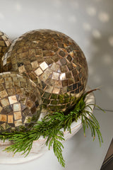 Antiqued Disco Ball Glass Ornaments By Accent Decor