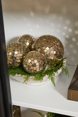 Antiqued Disco Ball Glass Ornaments By Accent Decor