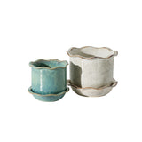 Aurina with Saucer Pots By Accent Decor