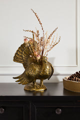 Autumn Turkey Metal Vase By Accent Decor