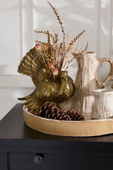 Autumn Turkey Metal Vase By Accent Decor