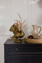 Autumn Turkey Metal Vase By Accent Decor