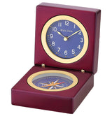 Bulova B1736 Pursuit Mahogany Wood Clock and Compass - view 2