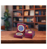 Bulova B1736 Pursuit Mahogany Wood Clock and Compass - view 4