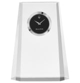 Bulova B5020 Paragon Black K-9 Crystal Glass Tabletop Clock
