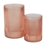 Bellini Ribbed Glass Vases By Accent Decor