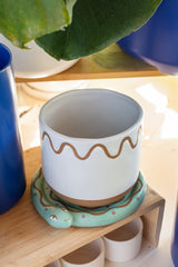 Bindi Speckled Matte Pot By Accent Decor
