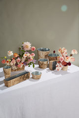 Birch with Zinc Wood Decorative Vessels By Accent Decor