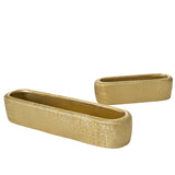Blaze Textured Carved Trough Vessel By Accent Decor