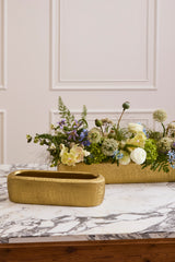 Blaze Textured Carved Trough Vessel By Accent Decor