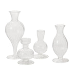 Boutique Ribbed Glass Bud Vases By Accent Decor