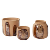Bronze Brushstroke Ceramic Pots By Accent Decor