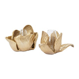 Budding Flower Sculptural Metal Sculpture By Accent Decor