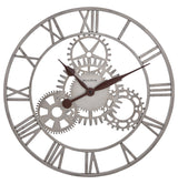 Bulova C4389 Sibley Wrought Iron Gear 20" Wall Clock