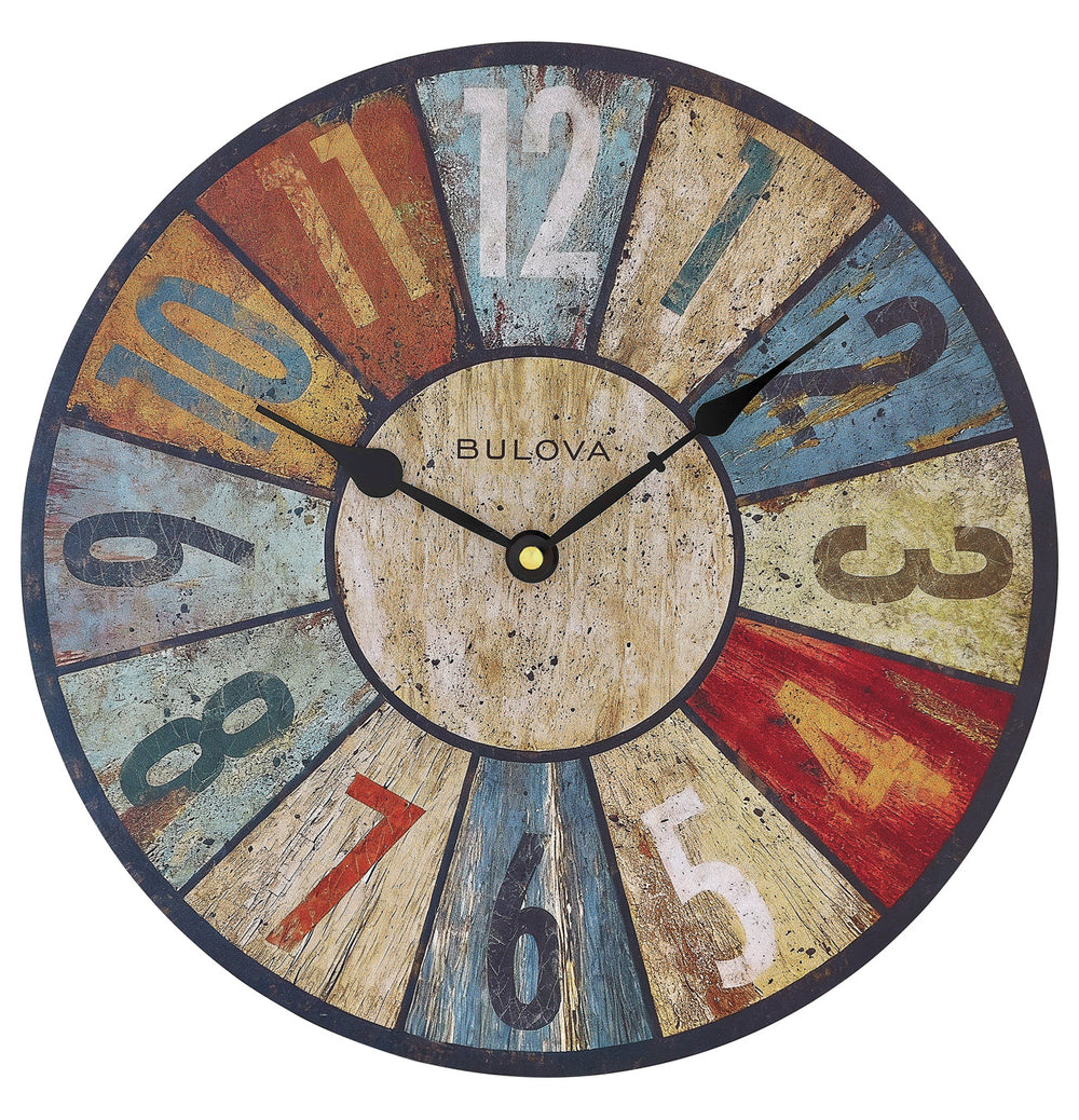 Bulova C4390 Sylvan II Aged Multicolor 13" Wall Clock