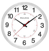 Bulova C5011 Timer Spun Nickel Silent Sweep 10" Wall Clock