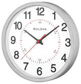 Bulova C5011 Timer Spun Nickel Silent Sweep 10" Wall Clock - view 2