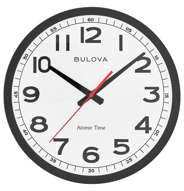 Bulova / Citizen Bulova C5012 Accu-Wave II Atomic Black 12.25" Wall Clock