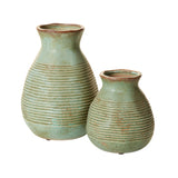 Caleta Sculptural Etched Vases By Accent Decor