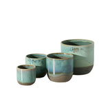Caribe Reactive Glaze Ceramic Pots By Accent Decor