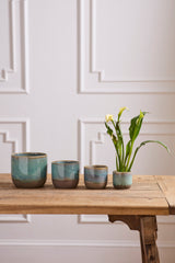Caribe Reactive Glaze Ceramic Pots By Accent Decor