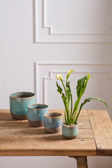 Caribe Reactive Glaze Ceramic Pots By Accent Decor