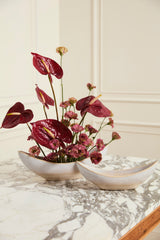 Carys Reactive Glaze Ceramic Boat-Shaped Vessels By Accent Decor