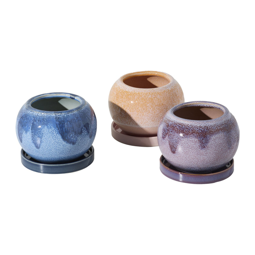 Casey with Saucer Pots By Accent Decor