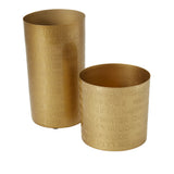 Cheerful Tidings Metal Pot By Accent Decor