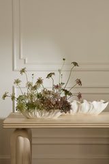 Coastline Reactive Glaze Ceramic Trough Vessel By Accent Decor