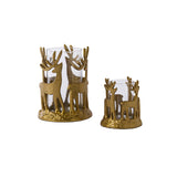 Deer Dance Votive Candleholders By Accent Decor - 4.5" x 4.75"