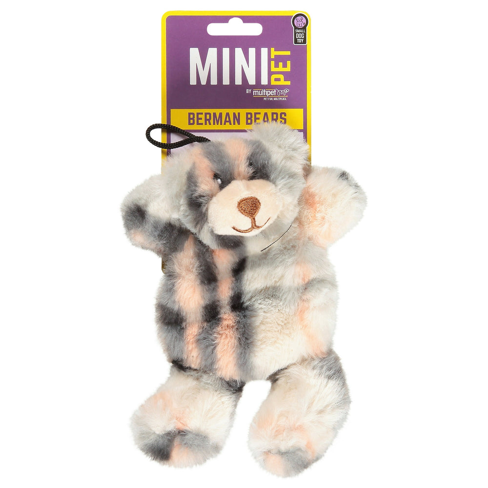 Multipet Minipet Plush Berman Bear Dog Toy - 7"