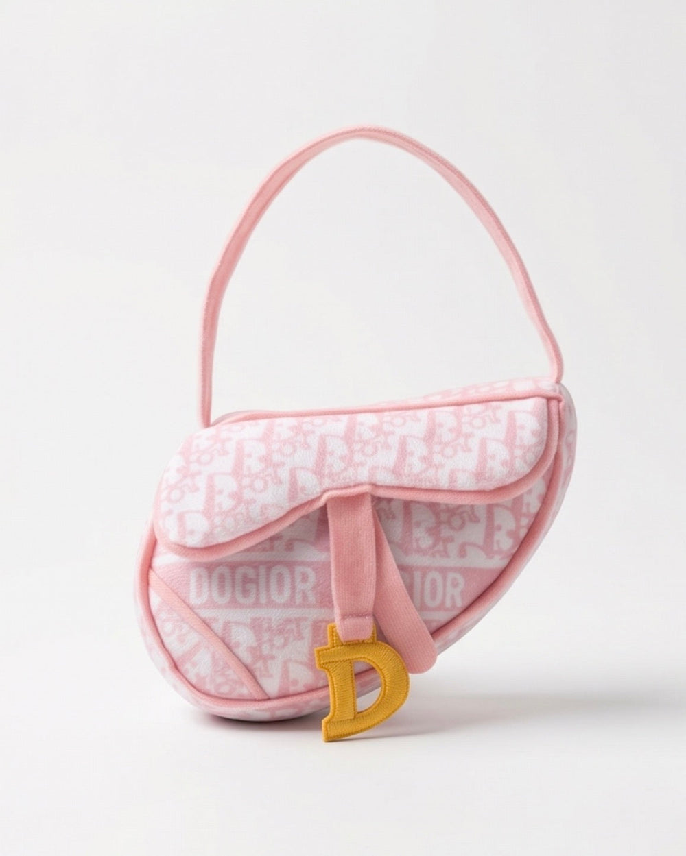 Haute Diggity Dog Pink Dogior Saddle Bag Plush Dog Toy