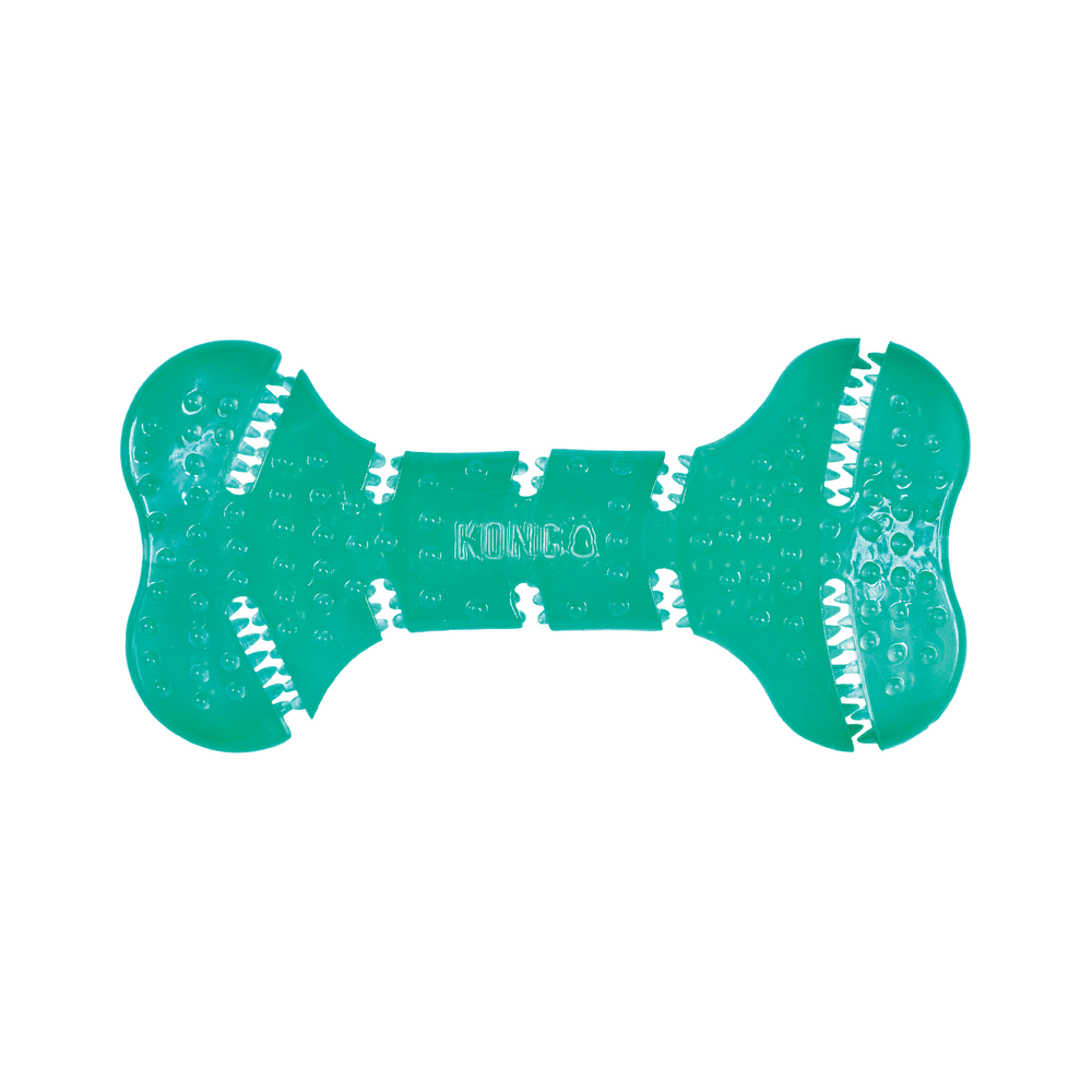 KONG Squeezz Dental Bone Dog Toy, Medium