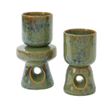 Elysian Reactive Glaze Sculptural Pots By Accent Decor