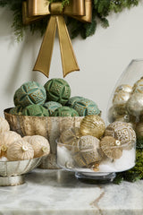 Embossed Velvet Glass Ornaments By Accent Decor