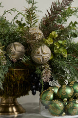 Embossed Velvet Glass Ornaments By Accent Decor