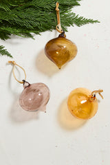 Etched Bauble Glass Ornaments By Accent Decor