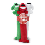 Multipet Holiday Loofa Dog Santa Plush Dog Toy (3 Sizes Available)