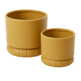 Fara Matte Carved Pots By Accent Decor