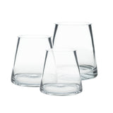 Fat Pyramid Glass Vases By Accent Decor