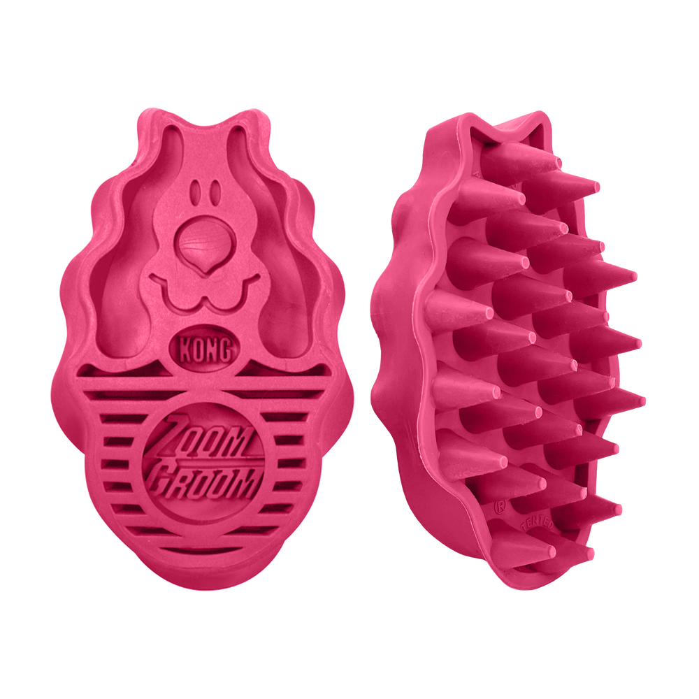 KONG Zoom Groom Raspberry Pet Brush