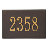 Whitehall Wall Mailbox Personalized Plaque - Bronze/Gold