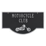 Whitehall 2-Sided Hanging Garage Chopper Personalized Plaque - Black/Silver