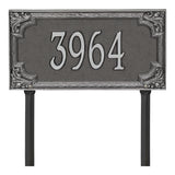 Whitehall Penbrook Signature Grande Lawn 1-Line Personalized Address Plaque - Smoke Grey