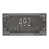 Whitehall Penbrook Signature Grande Wall 2-Line Personalized Address Plaque - Smoke Grey