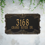 Whitehall Leroux Signature Extra Grande Wall 2-Line Personalized Address Plaque - lifestyle