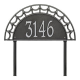 Whitehall Federal Signature Extra Grande Lawn 1-Line Personalized Address Plaque - Smoke Grey