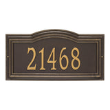 Whitehall Arbor Signature Extra Grande Wall 1-Line Personalized Address Plaque - Bronze/Gold