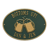 Whitehall Beer Mugs Personalized Plaque - Green/Gold